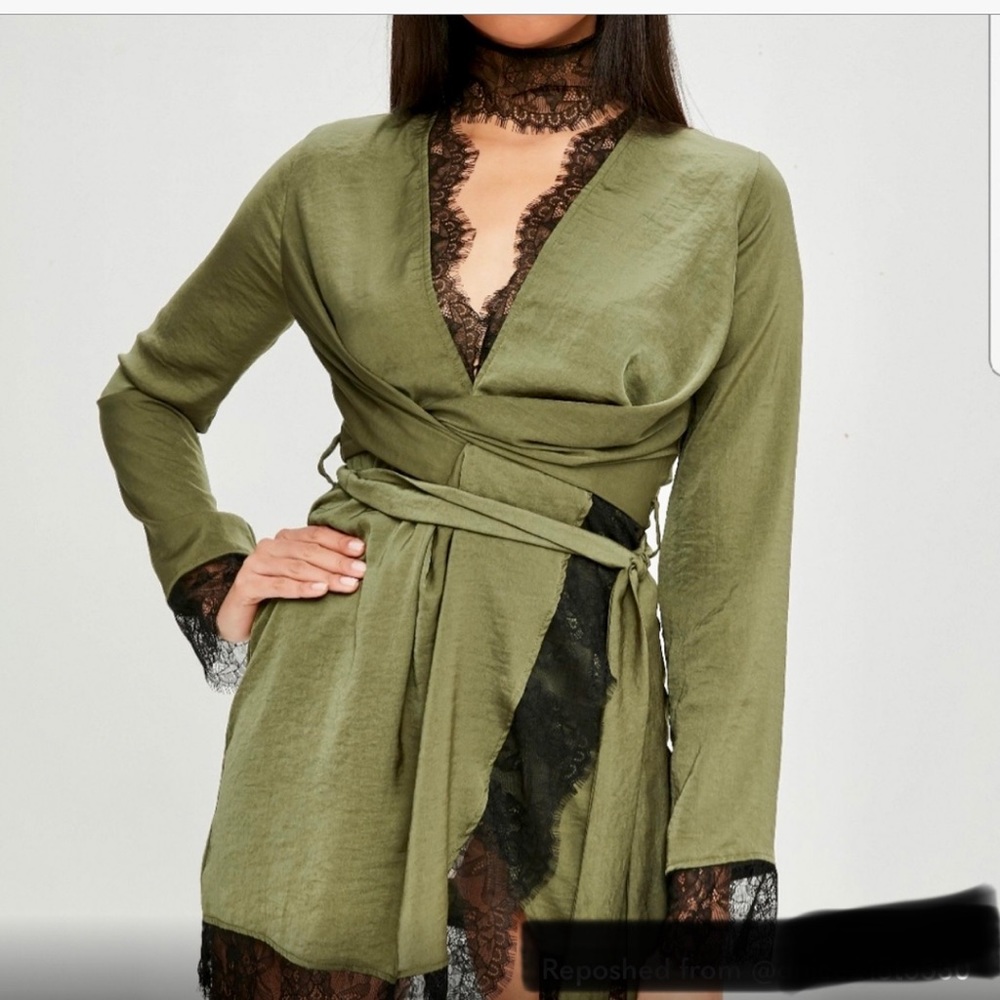Missguided silky lace dress